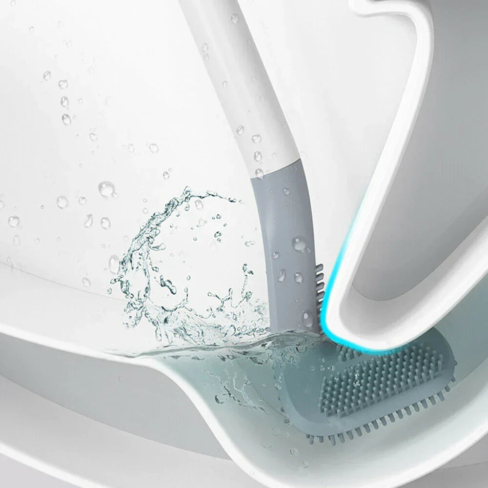 Silicone Toilet Brush with Wall Mount Holder