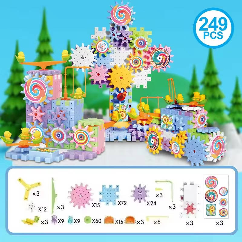 Kids Building Blocks Construction Set 263 Pieces