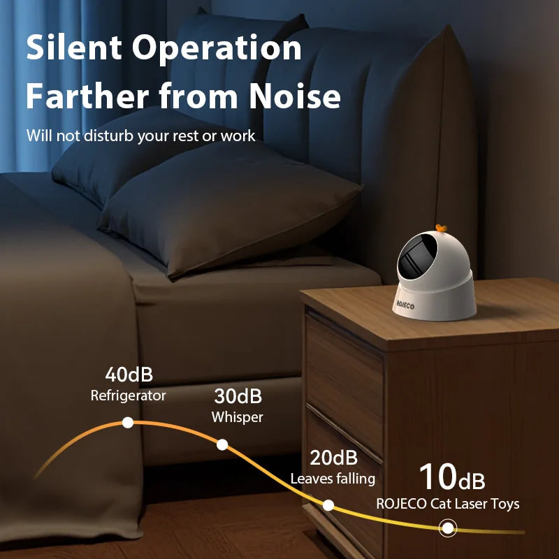 Automatic Pet Toy Interactive Adjustable Electric Cat Laser Toy Indoor Smart Teasing Laser Cat Toy for Kitty Dog Supplies