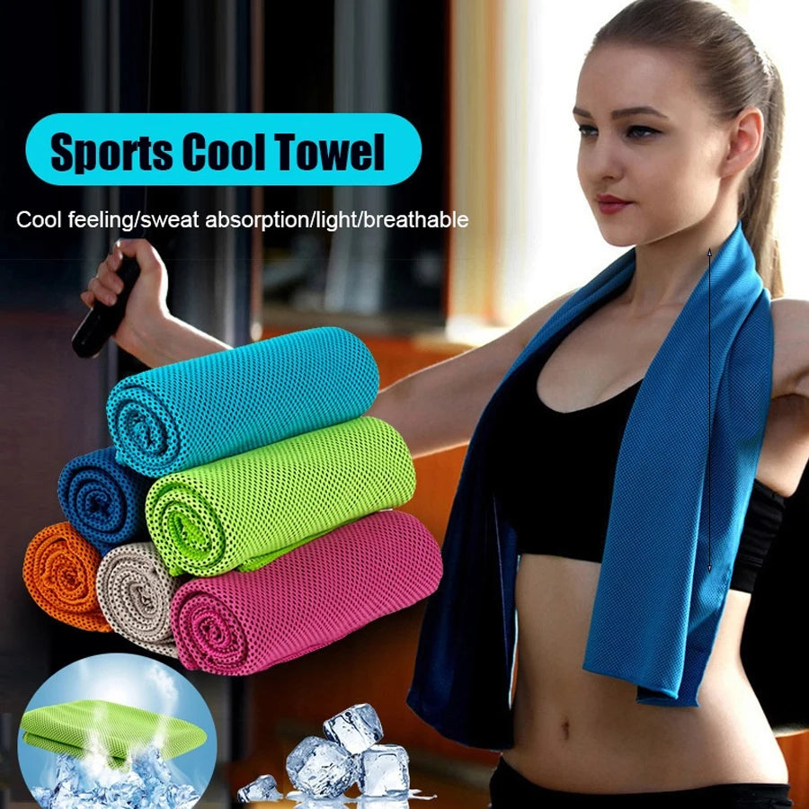 1/10Pcs Cooling Towel Instant Relief Microfiber Cool Towels Chilling Neck Wrap Ice Cold Rags Sports Fitness Camping Hiking
