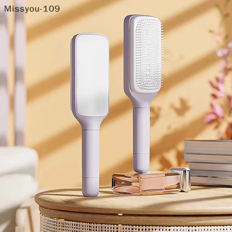 Self Cleaning Hairbrush Women Hair Brush One-Key Cleaning Hair Loss Airbag Scalp Massage Comb Anti-Static Hairbrush