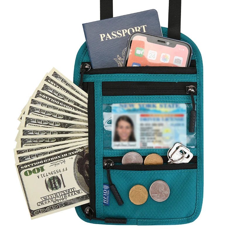 Travel Money Belt RFID Blocking Waterproof Waist Bag Fanny Pack Hidden Wallet Signal RFID Blocking Passport Holder Document Bag