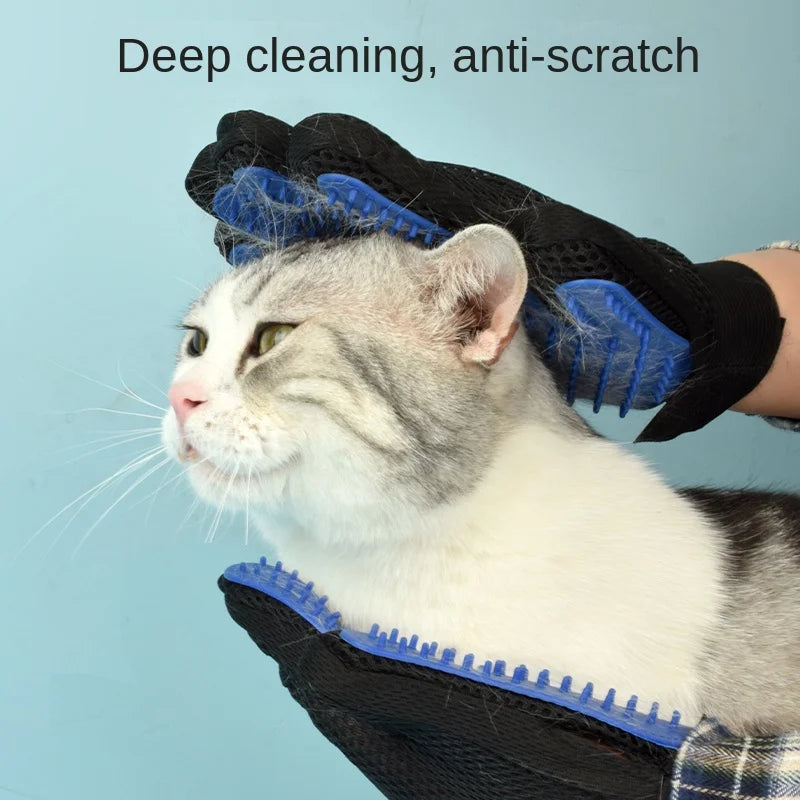 1/10 PCS Pet Silicone Grooming Gloves Effective Hair Remover Comb for Cats Dogs Bath Cleaning and Daily Shedding Control at Home