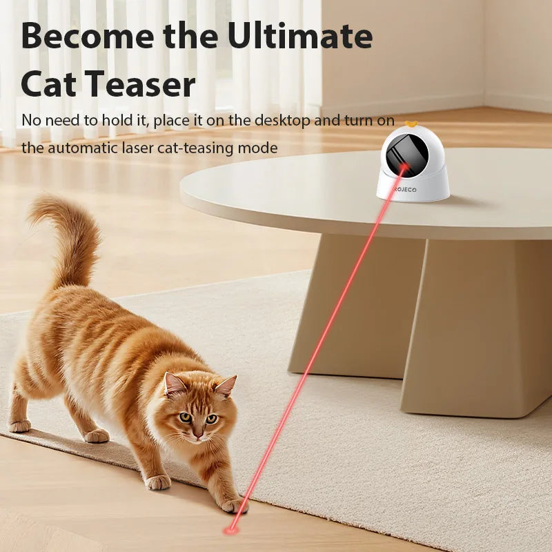 Automatic Pet Toy Interactive Adjustable Electric Cat Laser Toy Indoor Smart Teasing Laser Cat Toy for Kitty Dog Supplies
