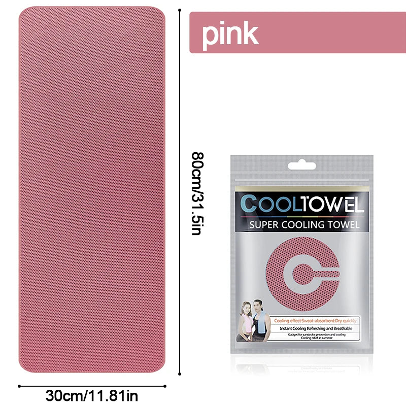 1/10Pcs Cooling Towel Instant Relief Microfiber Cool Towels Chilling Neck Wrap Ice Cold Rags Sports Fitness Camping Hiking