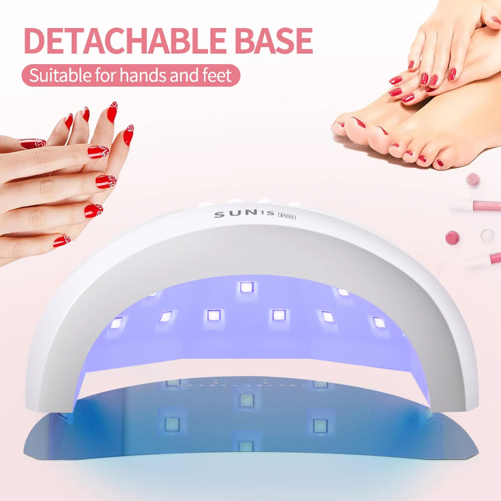 LINMANDA Sun 1S 48W UV LED Lamp for Nail 30 Leds with 4 Timer Settings Smart Nail Dryer Nail Art Tools for Home Manicure Salon