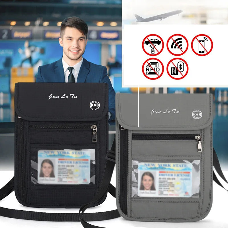 Travel Money Belt RFID Blocking Waterproof Waist Bag Fanny Pack Hidden Wallet Signal RFID Blocking Passport Holder Document Bag