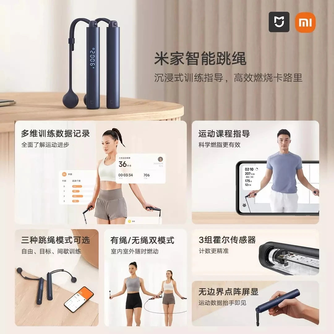 Mijia Smart Skipping Jump Rope Digital Counter with App Adjustable Calorie Calculation Sport Fitness Exercise Lose Weight