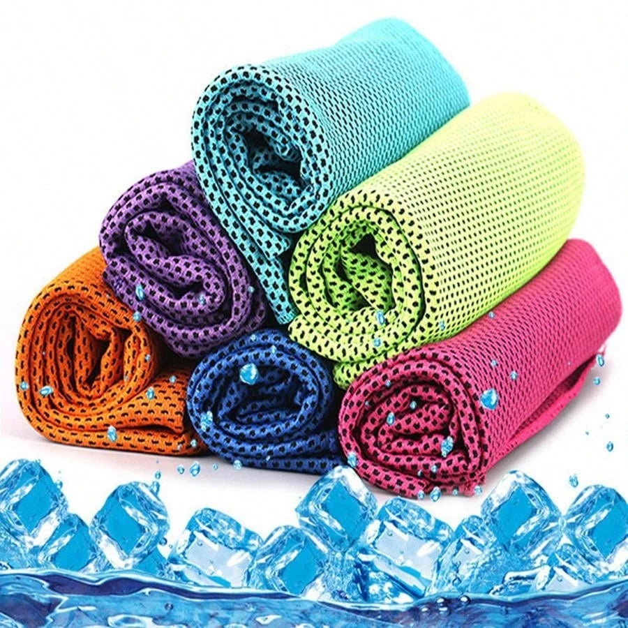 1/10Pcs Cooling Towel Instant Relief Microfiber Cool Towels Chilling Neck Wrap Ice Cold Rags Sports Fitness Camping Hiking