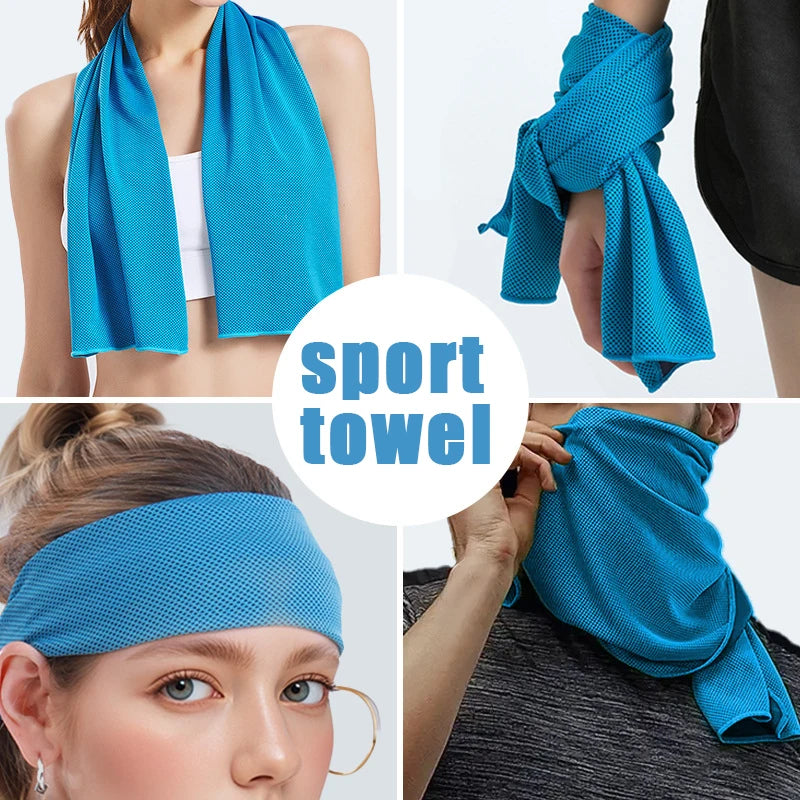 1/10Pcs Cooling Towel Instant Relief Microfiber Cool Towels Chilling Neck Wrap Ice Cold Rags Sports Fitness Camping Hiking