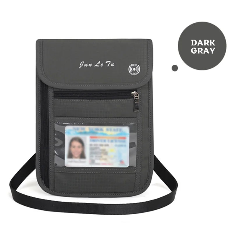 Travel Money Belt RFID Blocking Waterproof Waist Bag Fanny Pack Hidden Wallet Signal RFID Blocking Passport Holder Document Bag