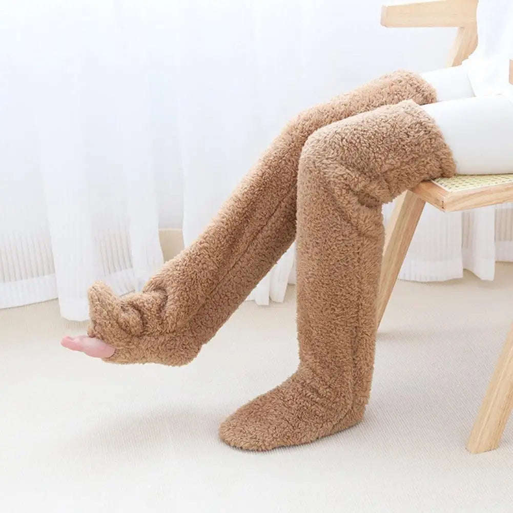 Cozy Fleece Winter Knee-High Warm Socks