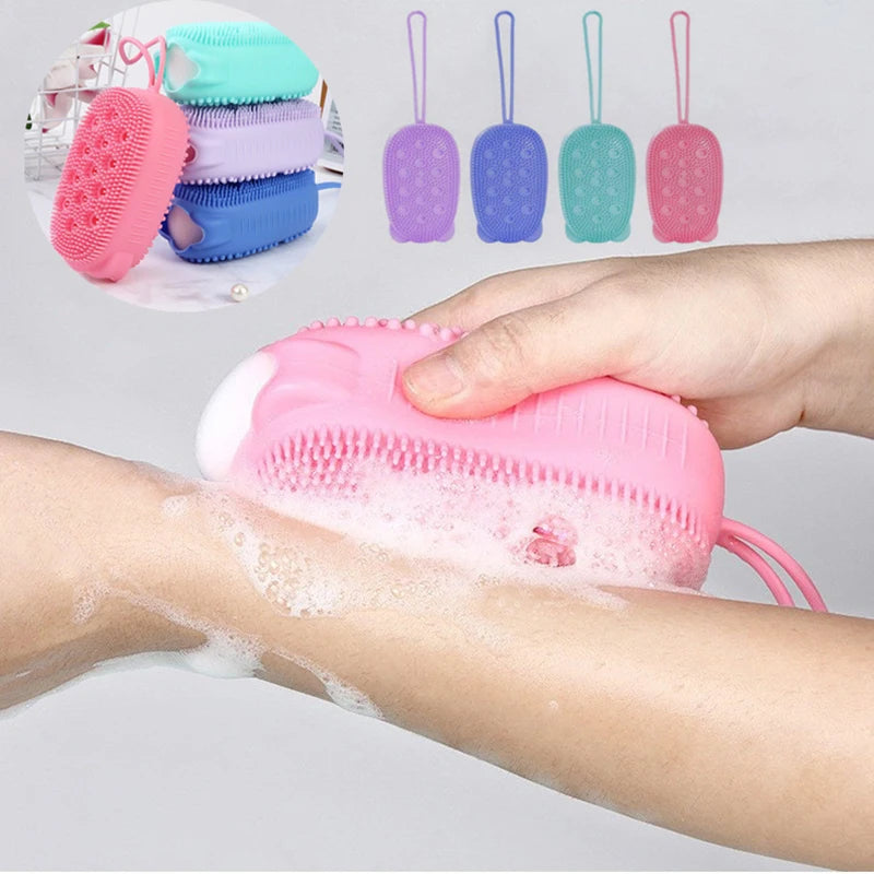 Silicone Body Scrubber with Built-In Soap Dispenser