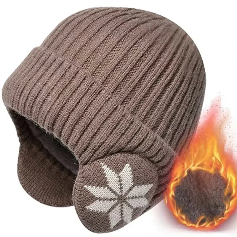 Unisex Winter Knit Beanie with Ear Flaps