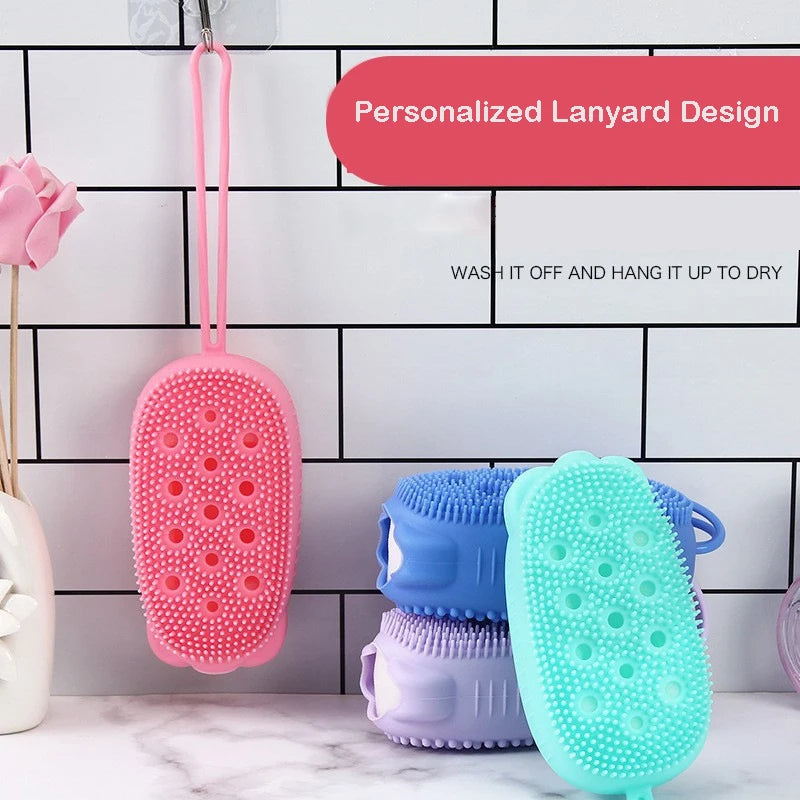Silicone Body Scrubber with Built-In Soap Dispenser