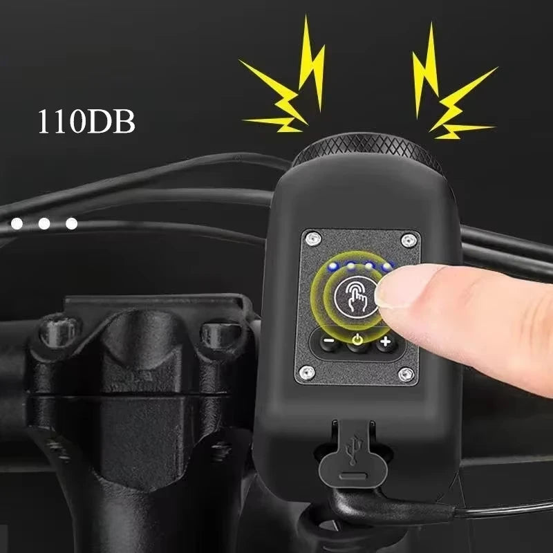 Electric Bike Horn and Front LED Light
