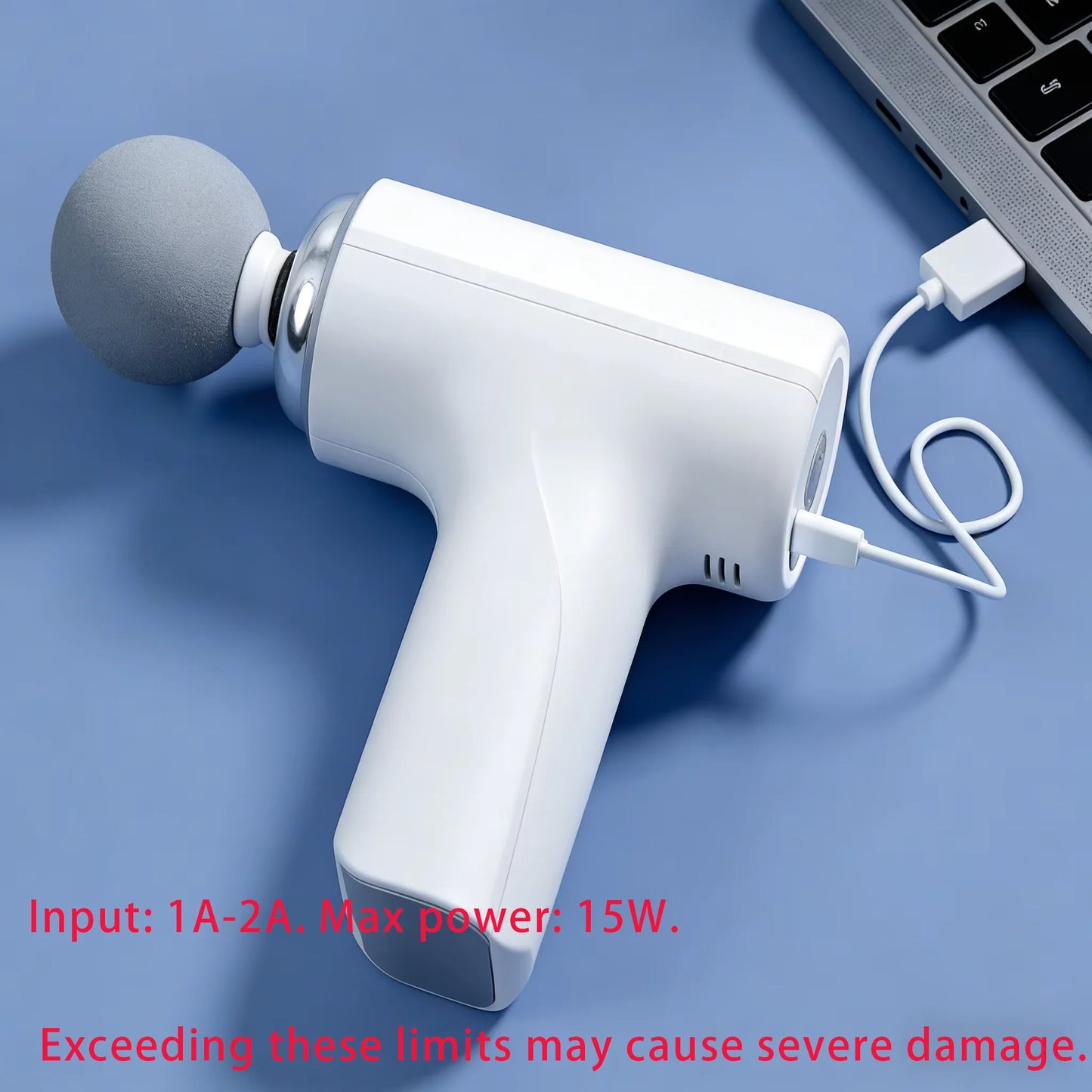 Portable Massage Gun with 4 Interchangeable Heads & LED Display - Full Body Percussion Massager for Deep Muscle Relaxation