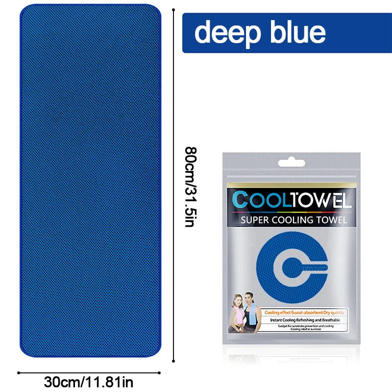 1/10Pcs Cooling Towel Instant Relief Microfiber Cool Towels Chilling Neck Wrap Ice Cold Rags Sports Fitness Camping Hiking