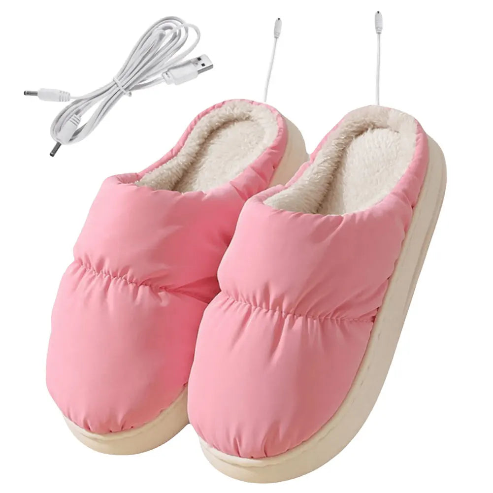 USB Heated Electric Foot Warmer Slippers