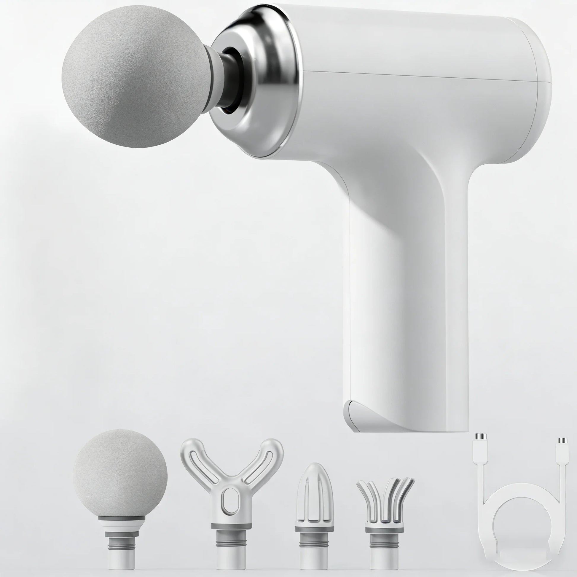 Portable Massage Gun with 4 Interchangeable Heads & LED Display - Full Body Percussion Massager for Deep Muscle Relaxation