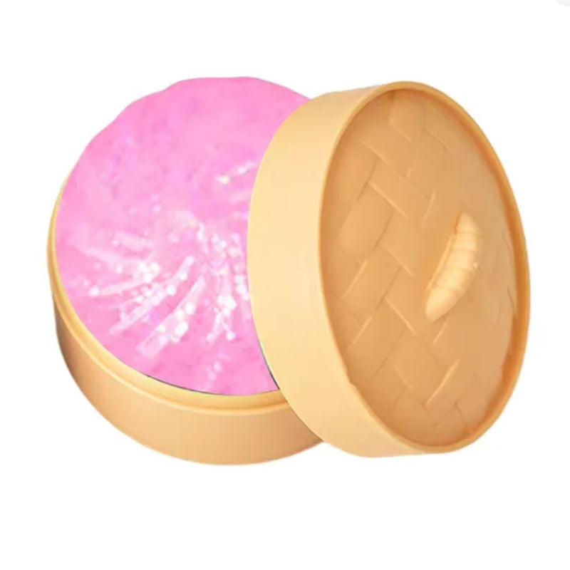 Simulation Dumpling Squishy Rebound Soft Squeeze Stress Ball with Bamboo Steamer Box Anti-Stress Toy Sensory for Creative Gift