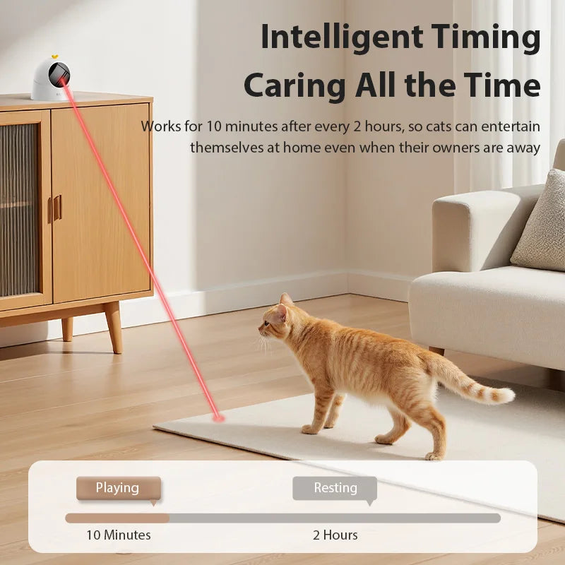 Automatic Pet Toy Interactive Adjustable Electric Cat Laser Toy Indoor Smart Teasing Laser Cat Toy for Kitty Dog Supplies