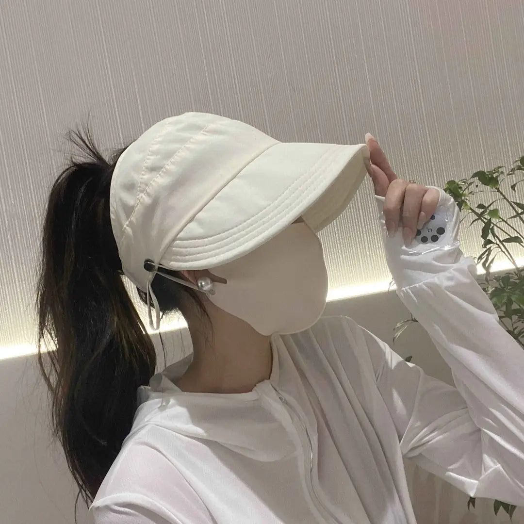 Foldable Women'S Sun Hat with Wide Brim and Breathable Top - Perfectfor Ponytails