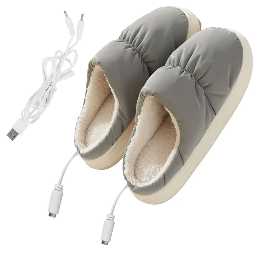 USB Heated Electric Foot Warmer Slippers