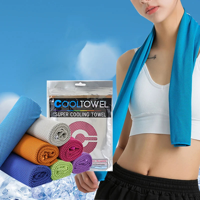 1/10Pcs Cooling Towel Instant Relief Microfiber Cool Towels Chilling Neck Wrap Ice Cold Rags Sports Fitness Camping Hiking
