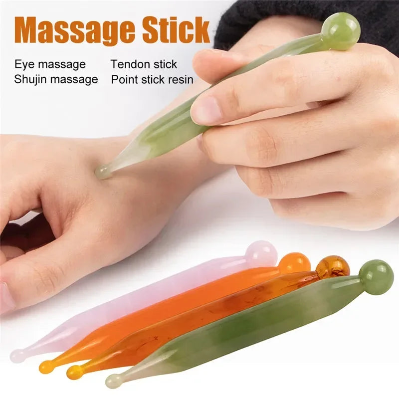 1Pcs Jade Stick Stone Gua Sha Facial Massage Acupunctur Point Pen Chinese Medicine Guasha Beauty Messager Tool