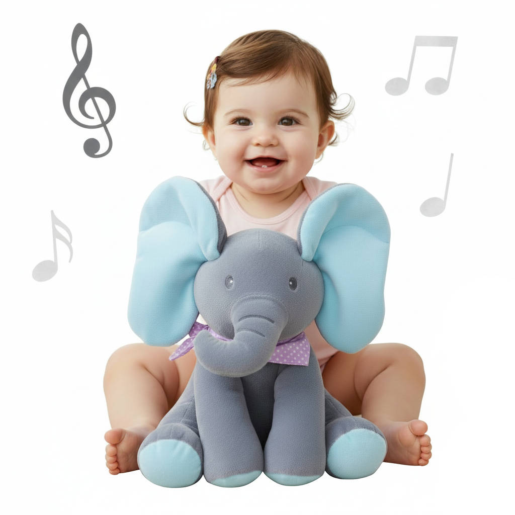 Peek-a-Boo Talking Elephant Interactive Baby Toy