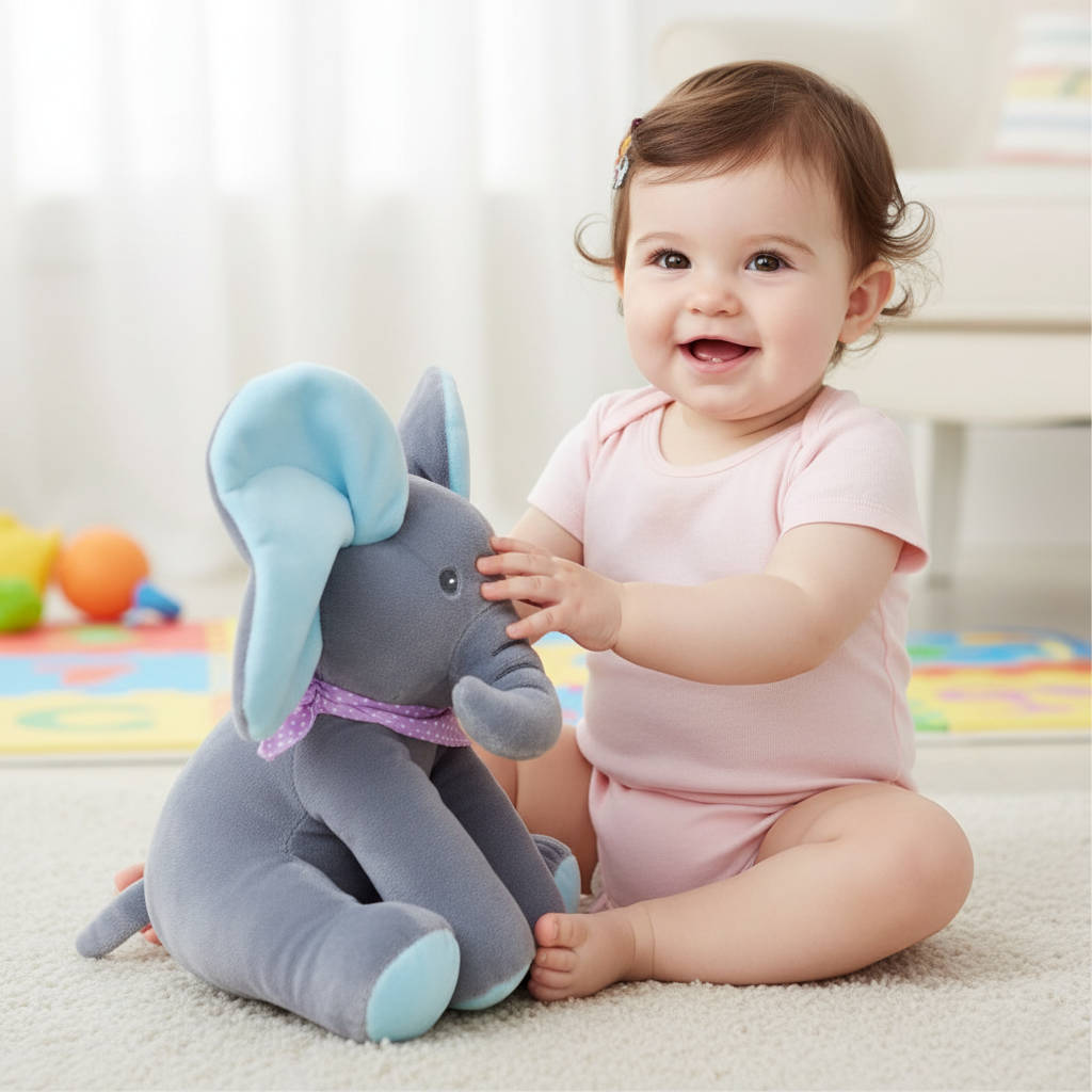 Peek-a-Boo Talking Elephant Interactive Baby Toy