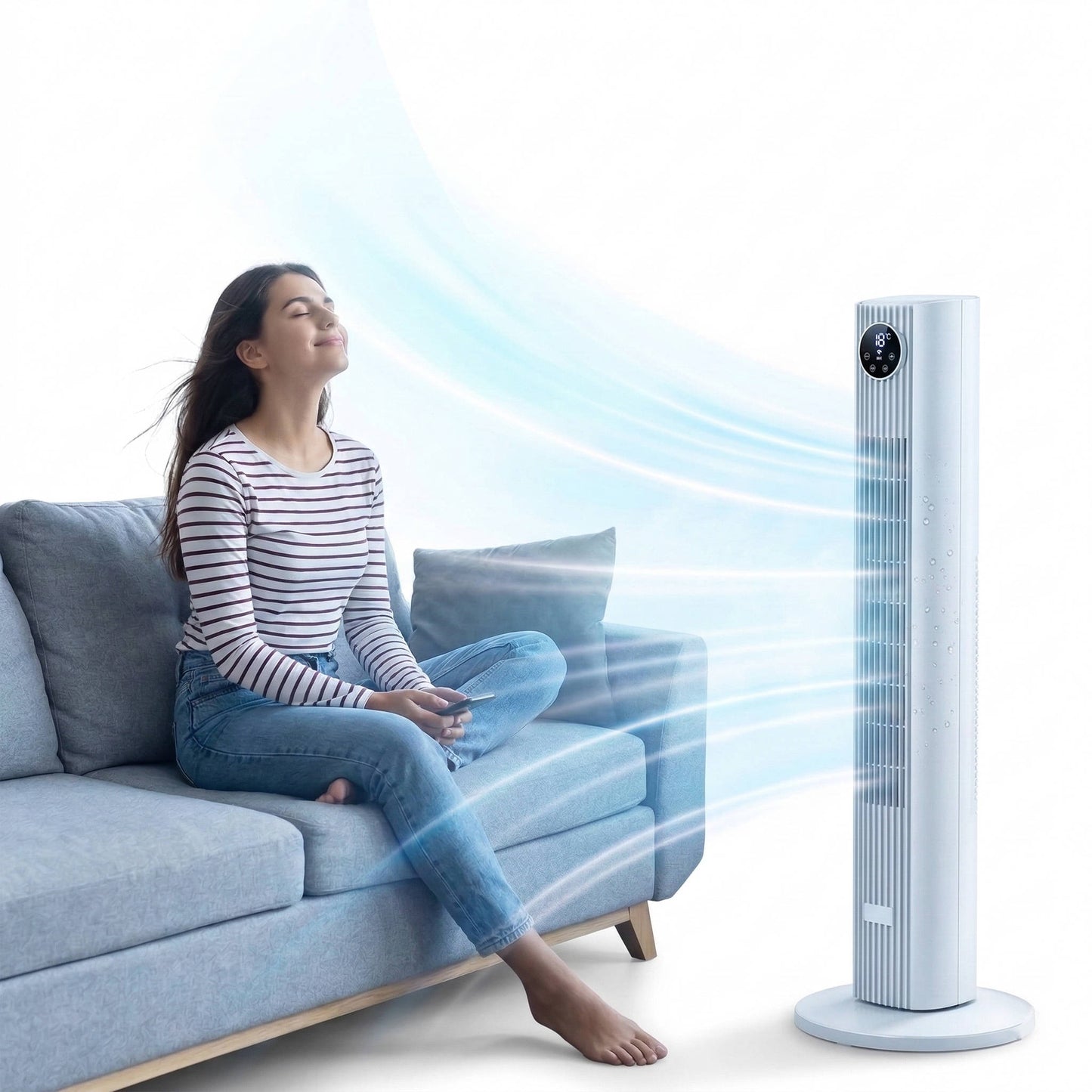 Portable Air Cooler Tower Fan for Bedroom