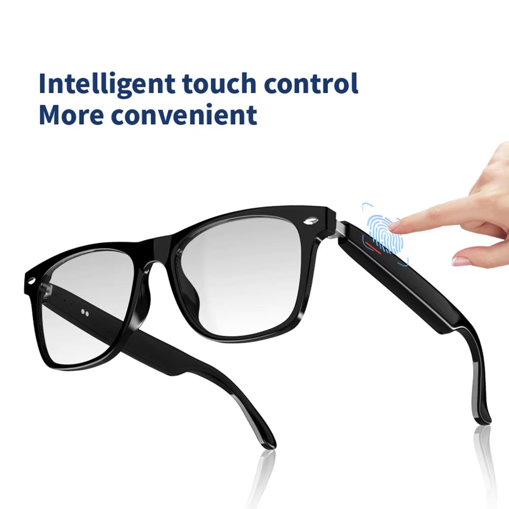 2 in 1 Headset Smart Glasses Blue Tooth Audio Call AI Voice Noise Reduction Music Eyewear Waterproof Speaker Mics Calls Eyeglass