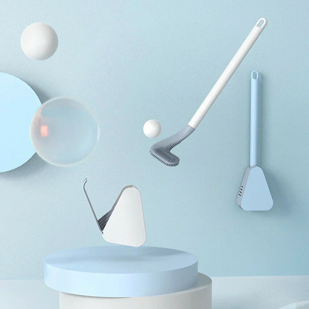 Silicone Toilet Brush with Wall Mount Holder