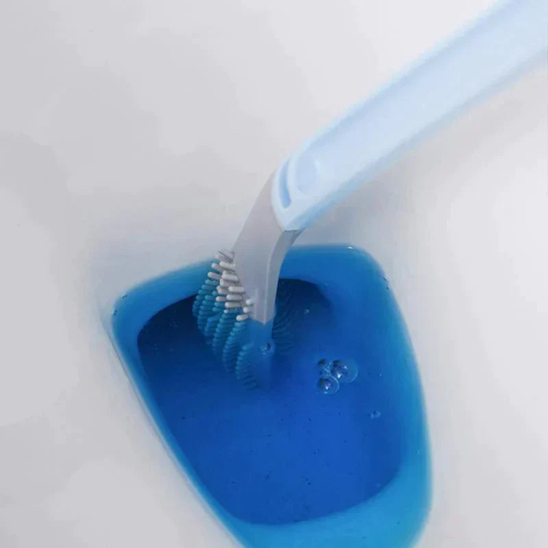 Silicone Toilet Brush with Wall Mount Holder