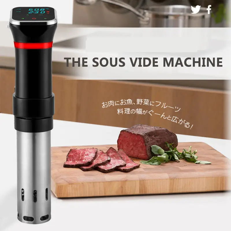 Sous-Vide Machine Precision Cooker Vacuum Slow Sous Vide Food Cooker 1000W Powerful Immersion Circulator LCD Digital Display