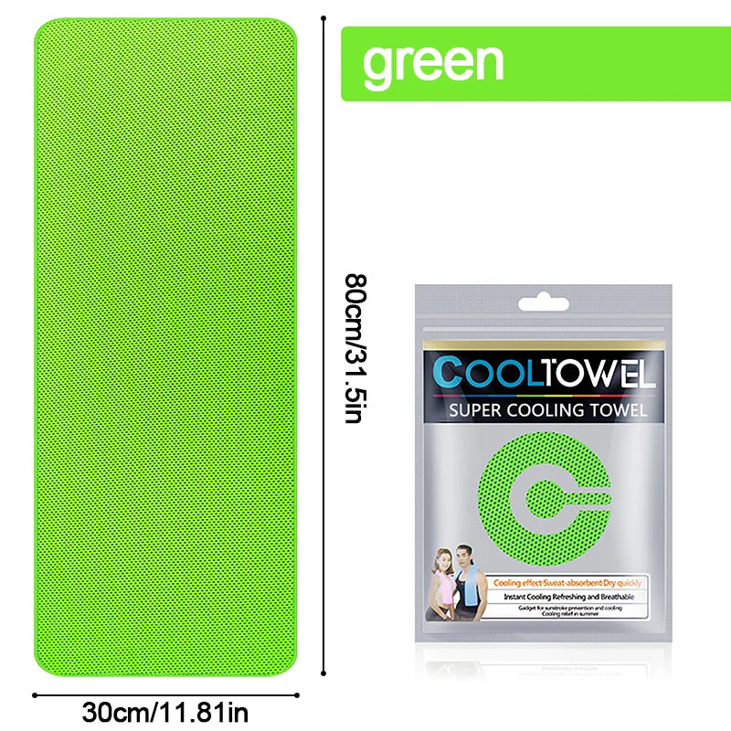1/10Pcs Cooling Towel Instant Relief Microfiber Cool Towels Chilling Neck Wrap Ice Cold Rags Sports Fitness Camping Hiking