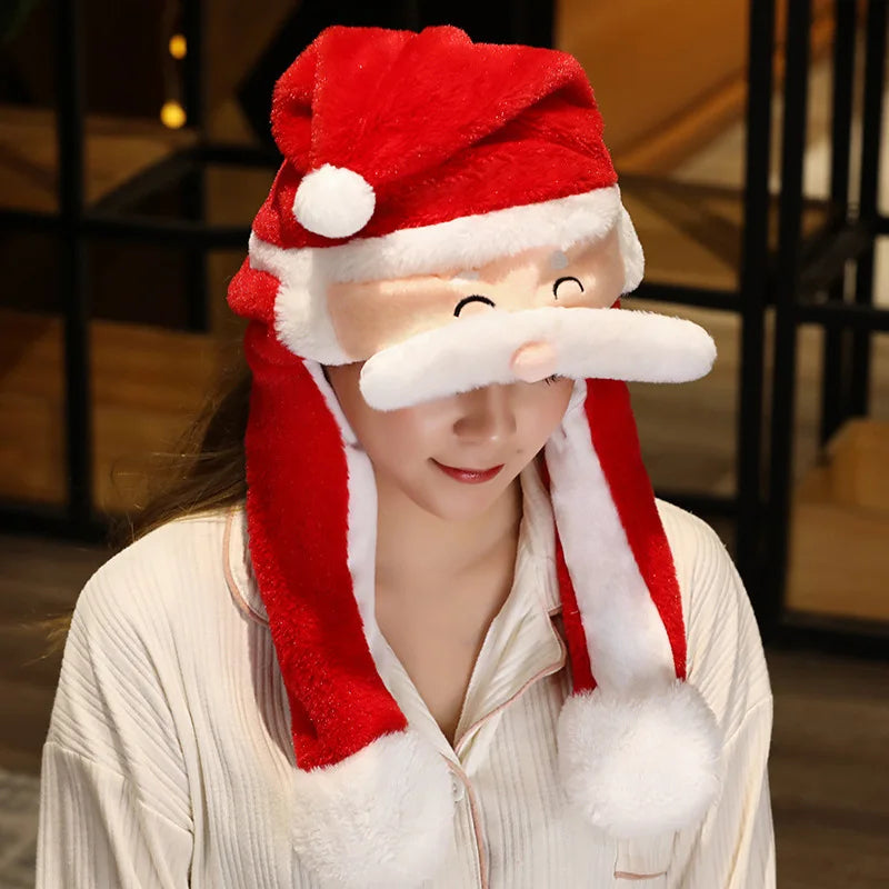 Plush Santa Christmas Hat Party Accessory