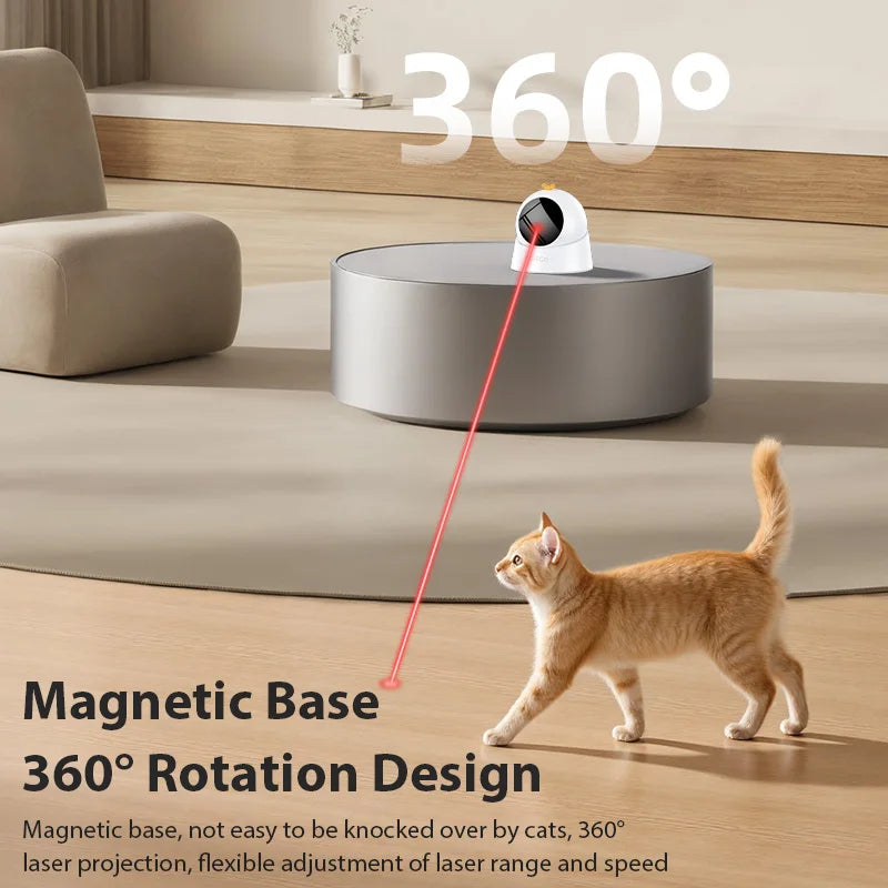 Automatic Pet Toy Interactive Adjustable Electric Cat Laser Toy Indoor Smart Teasing Laser Cat Toy for Kitty Dog Supplies