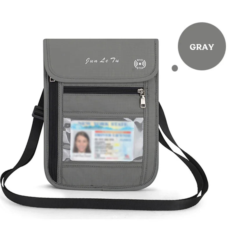 Travel Money Belt RFID Blocking Waterproof Waist Bag Fanny Pack Hidden Wallet Signal RFID Blocking Passport Holder Document Bag