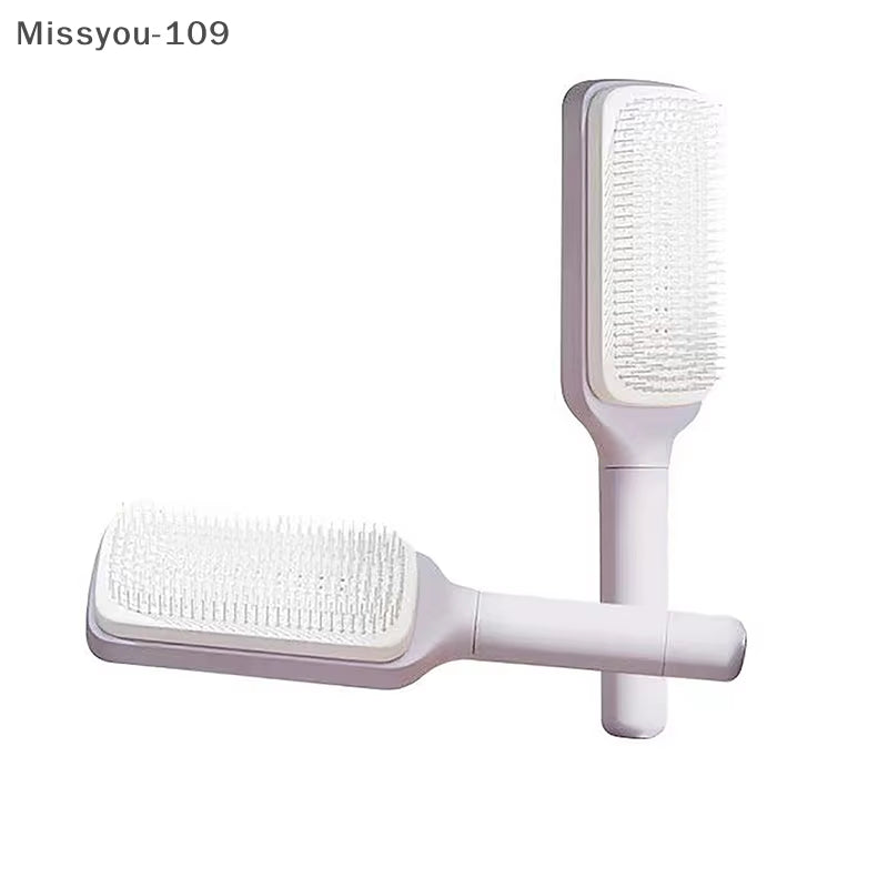 Self Cleaning Hairbrush Women Hair Brush One-Key Cleaning Hair Loss Airbag Scalp Massage Comb Anti-Static Hairbrush