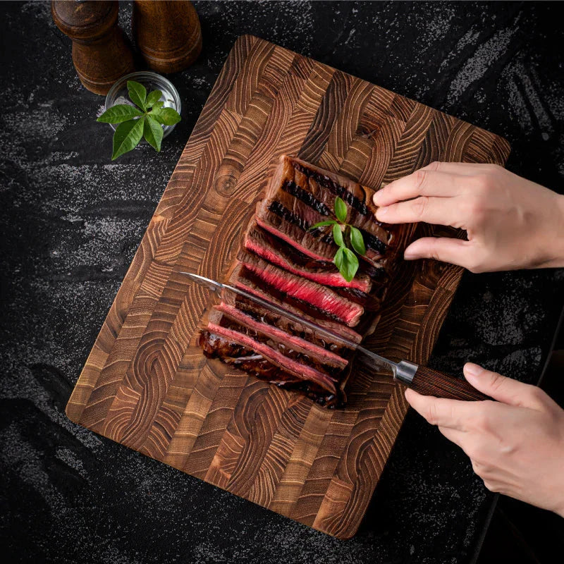 End Grain Wood Cutting Board for Professional Chefs