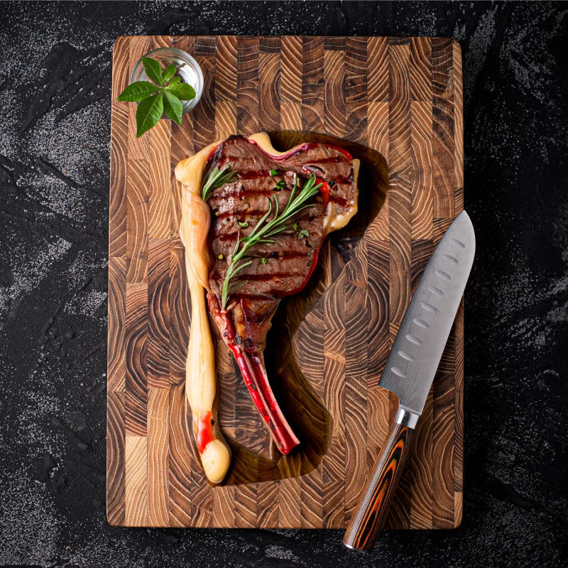 End Grain Wood Cutting Board for Professional Chefs