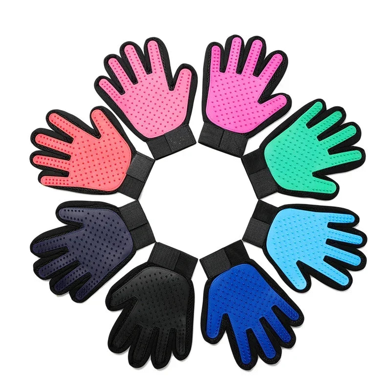 1/10 PCS Pet Silicone Grooming Gloves Effective Hair Remover Comb for Cats Dogs Bath Cleaning and Daily Shedding Control at Home