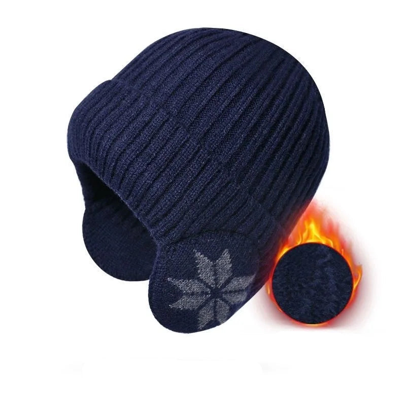 Unisex Winter Knit Beanie with Ear Flaps