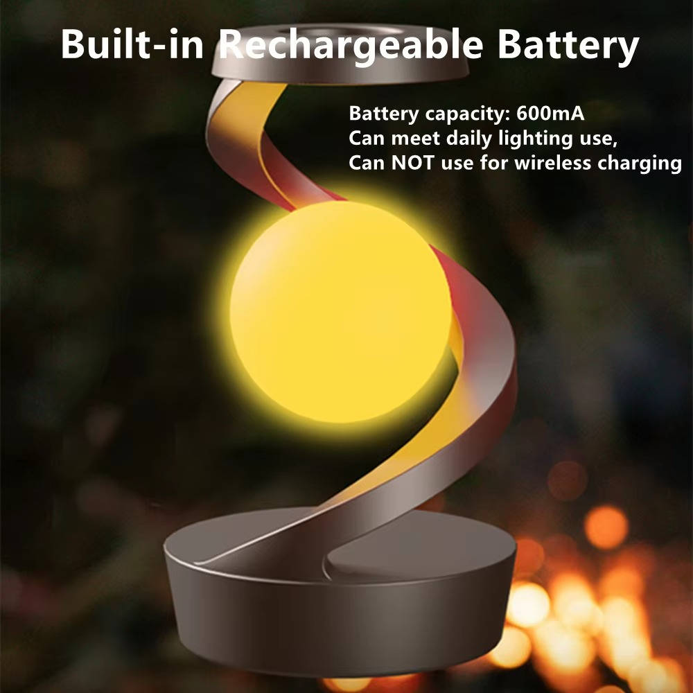 Levitating Moon Lamp Wireless Charging
