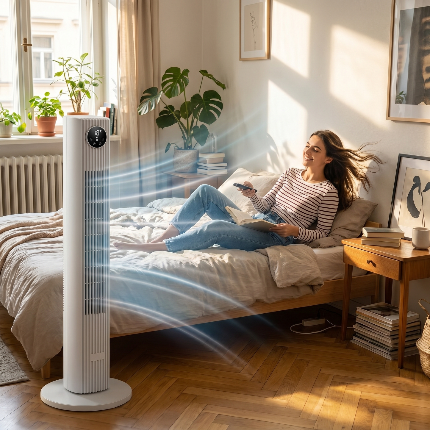Portable Air Cooler Tower Fan for Bedroom