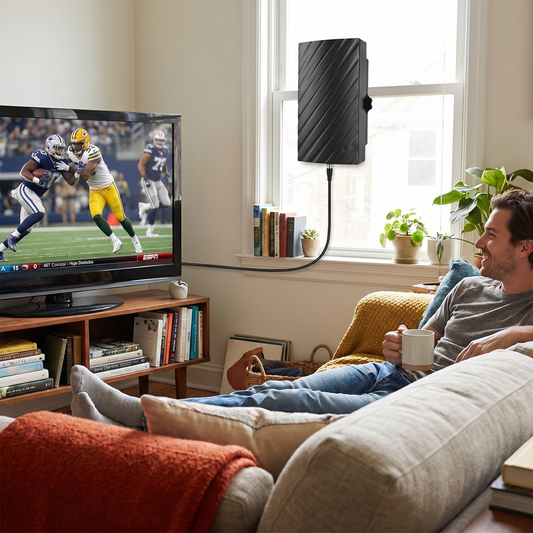 Indoor HDTV Antenna - 600 Mile Long Range 4K