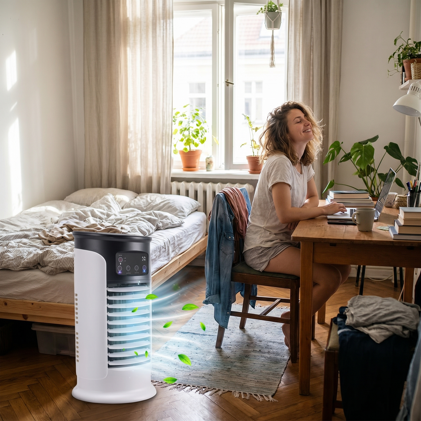 Windowless Portable AC Unit with Caster Wheels